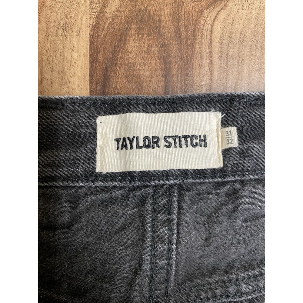Taylor Stitch Slim Denim Jeans Fly Button Black Cotton Selvage Size 31x32 - Picture 4 of 13